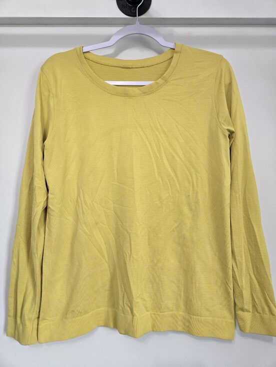 lululemon athletica Tops - Lululemon Swiftly Long Sleeve Shirt Yellow Women Size 6 Or 8